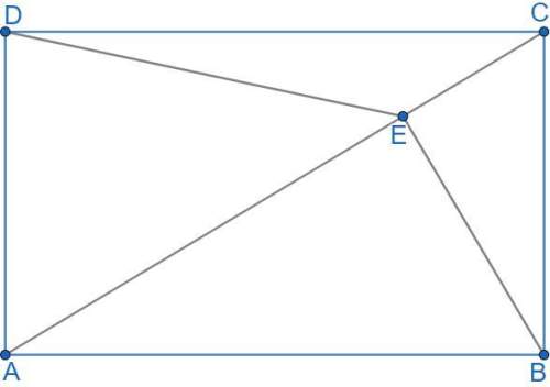 Point e on the diagonal of the rectangle abcd, ae : ec = 3: 1, and ab : bc = 5: 4. find the ratio