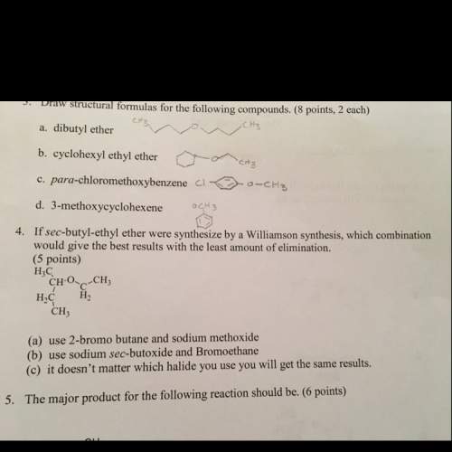 If sec-butyl-ethyl ether were synthesized by a williamson synthesis, which combination would give th