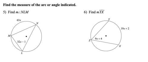 Find the measurements of the arc or angle indicated.