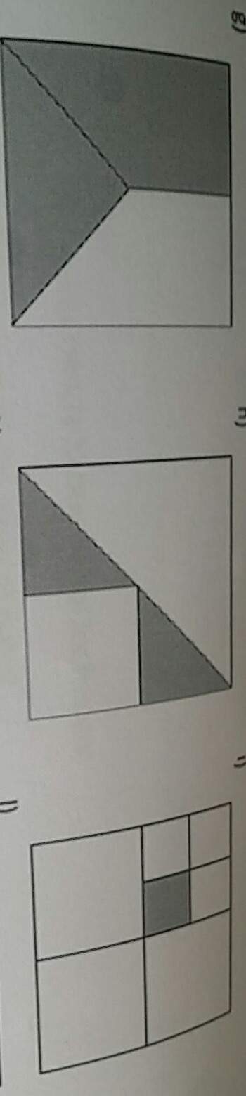 What are the fraction of the shape shaded on these three shapes?