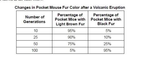 Explain why the percentage of black pocket mice changed so much after the volcanic eruption
