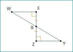 Which congruence theorem can be used to prove δwxs ≅ δyzs?  sas&lt;