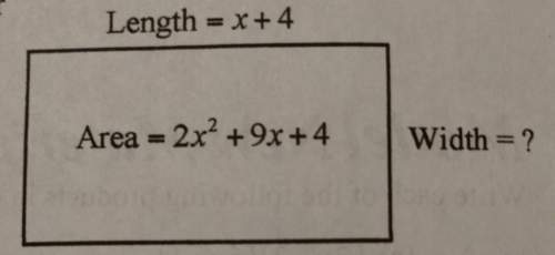 Look at the following rectangle.find a binomial expression for the width of the rectangl