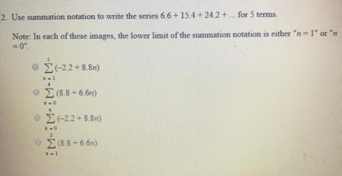 Use summation notation to write the series for five terms