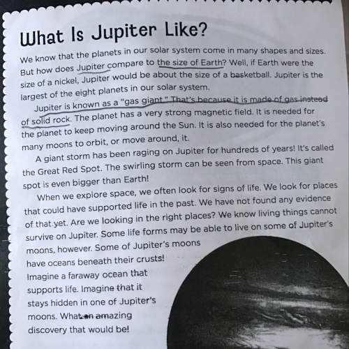 1.when comparing jupiter and earth, the large of the two planets  2.jupiter is called a gas gi