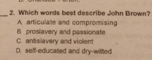Which words best describe john brown