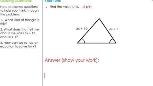 Find the value of x.  and show the work and explain!