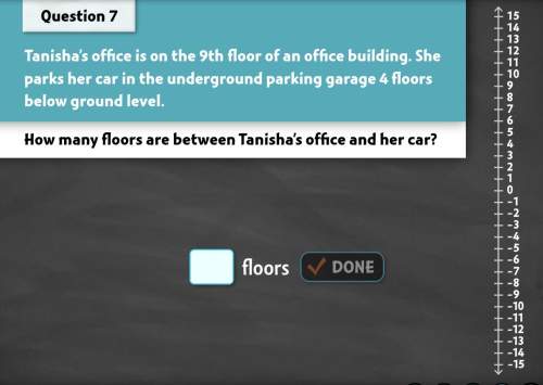 How many floors are between tanisha's office and her car?