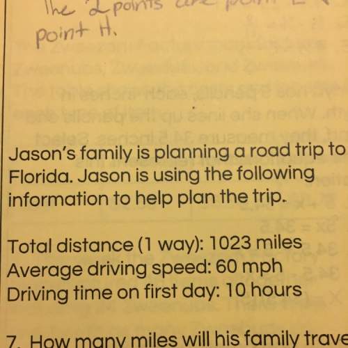 How many miles will his family travel on the first day?  how many hours will it take jas