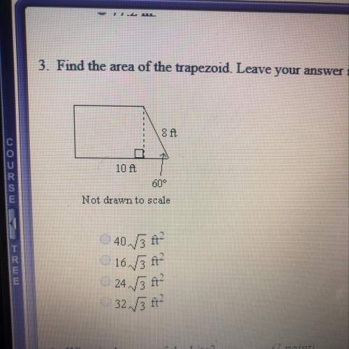 Find the area of the trapezoid. leave your answer in simplest radical form.