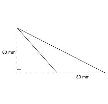 (me) find the area of the triangle. 3200 mm² 6400 mm²