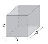 What is the value of the cube below?  a. 9h b. 3h c. 6h d. 9h^2&lt;