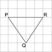 What is the area of triangle pqr on the grid? a. 5 square units b.6 square units c.10 s