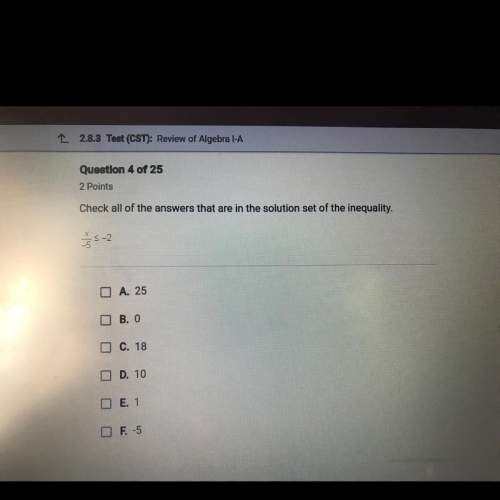 check all the answers that are in the solution set of the inequality