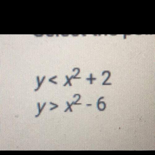 Select the point that is a solution to the system of the inequalities