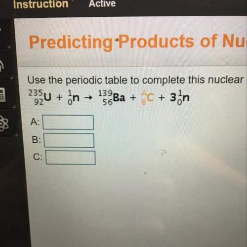 Use the periodic table to complete this nuclear fission equation.