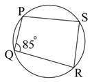 Aquadrilateral pqrs is inscribed in a circle, as shown below what is the measure of arc pqr? &lt;