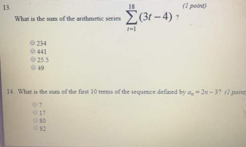 1. what is the sum of the arithmetic series  2. what is the sum of the first 10 terms of the s