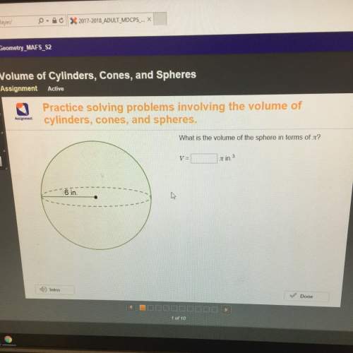 What is the volume of the sphere in terms of pie
