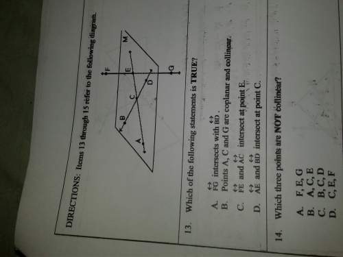 Number 14. which three points are not collinear