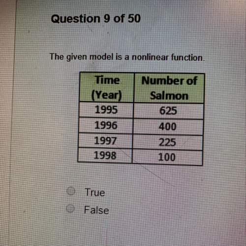 The given model is a nonlinear function. a. true  b. false