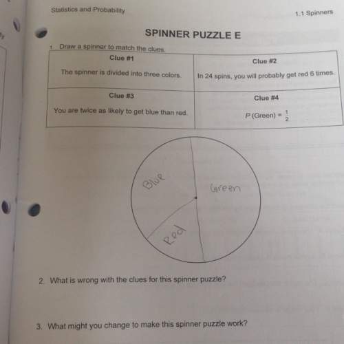 Did i do the spinner correct? and i need with these questions! 1!