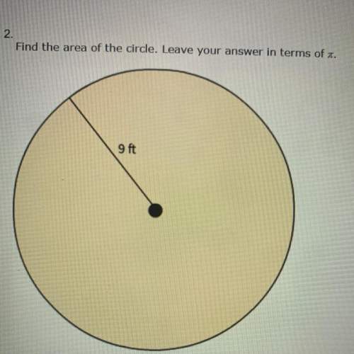 Find the area of the circle. leave your answer in terms of pi.  a.324 b.18 c.9