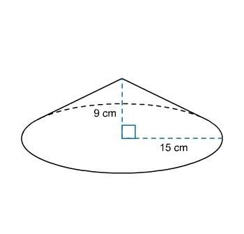 99 points  what is the approximate volume of the cone?  use 3.14 for π 1272