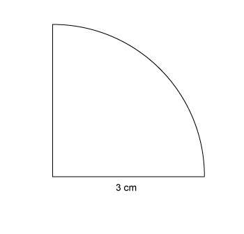 This figure is 14 of a circle. what is the best approximation for the perimeter of the f