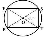 Pfst is a rectangle, m∠sot = 60°  os = r=4 find: st and pt