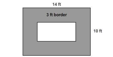 5. jackson wants to paint a 3-foot border around the edge of the floor in his room. he drew th
