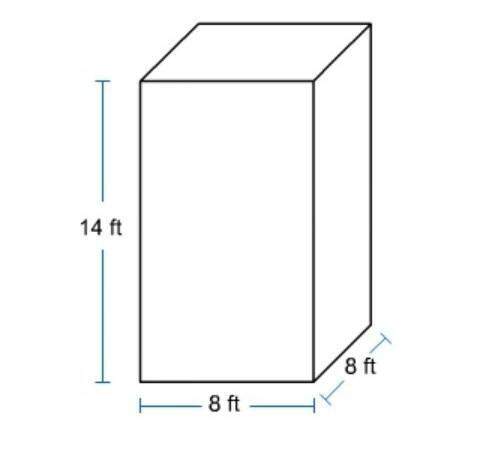 What is the volume of the rectangular prisma. 30ft3b. 224ft3c. 576ft3d. 896f