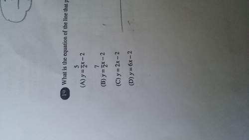 What is the equation of the line that passes through point (4,12) and has a y-intercept of -2&lt;