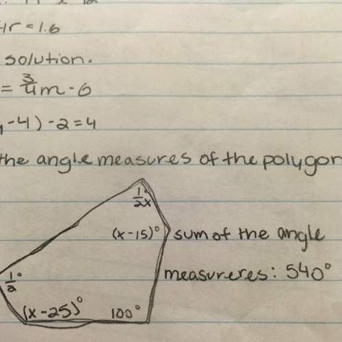 Find the value of x. then find the angle measures of the polygon.