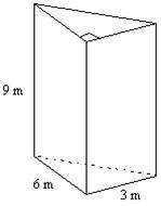 Ineed . find the volume of the prism. a. 40.5 m3 b. 9 m3 c