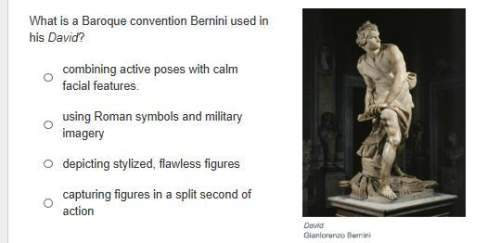 What is a baroque convention bernini used in his david? combining active poses with cal