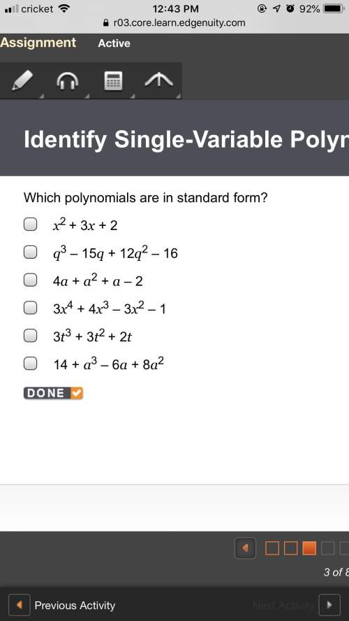 Which polynomials are in standard form