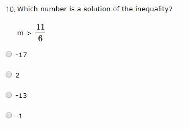 Which number is a solution of the inequality?