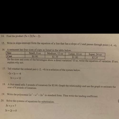#16 and #19 only  answer both as soon as possible.