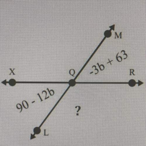 Find the measure for ∠lqr.  a) 126 ° b) 129 ° c) 131 °