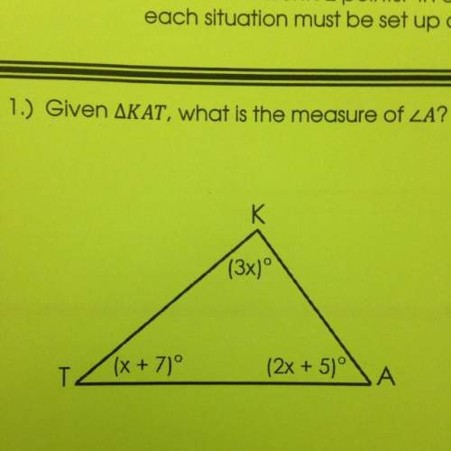 Given kat, what is the measure of a?