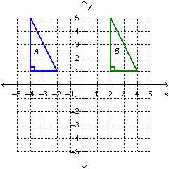 Triangle a is the pre-image in a translation, and triangle b is the image, as shown below.