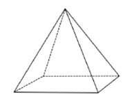 an image of a rectangular pyramid is shown below:  part a: a cross section of t