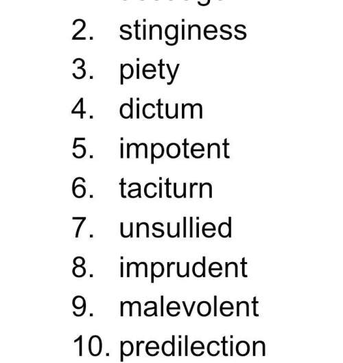 Use these words in their own sentences