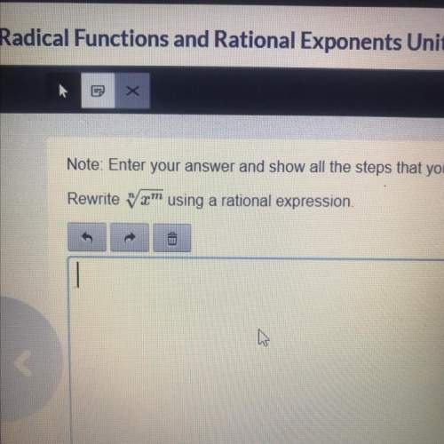 Rewrite this using a rational expression show your work