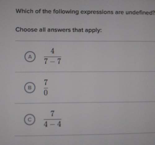 Which of the following expressions are undefined