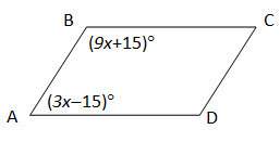 Given that ad and bc are parallel find the value of x