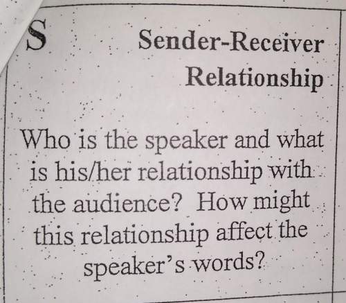 Who is the speaker and what is his/her relationship with the audience? how might this audience affe