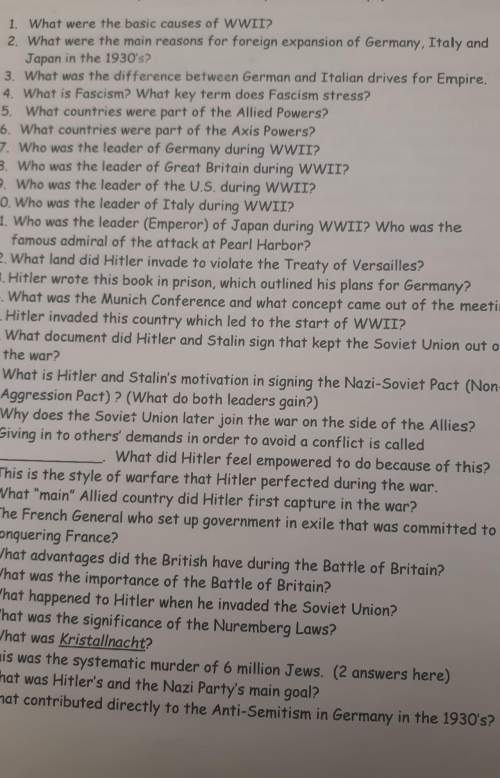 What were the basic causes of world war2