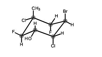 For the substituted cyclohexane compound given below, highlight the groups – by clicking on atoms –